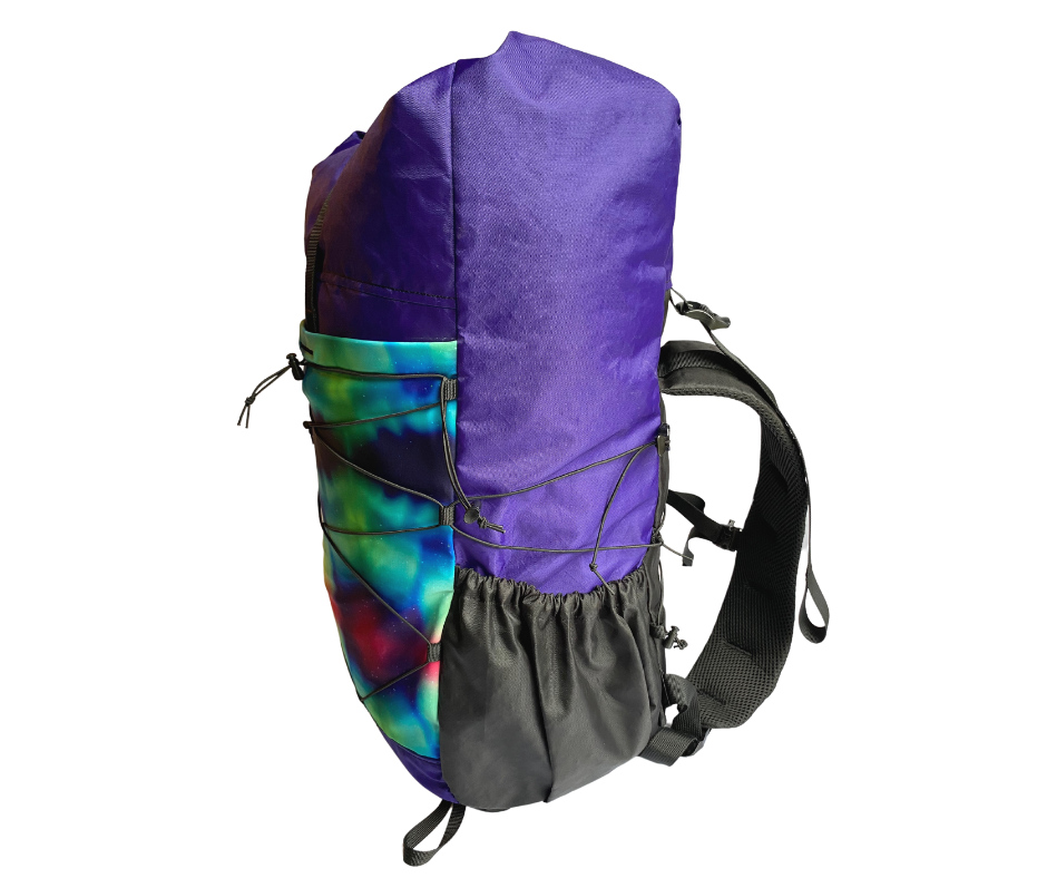 Ready To Ship - Free Range Backpack S/M Torso - Deep Purple & Northern Lights