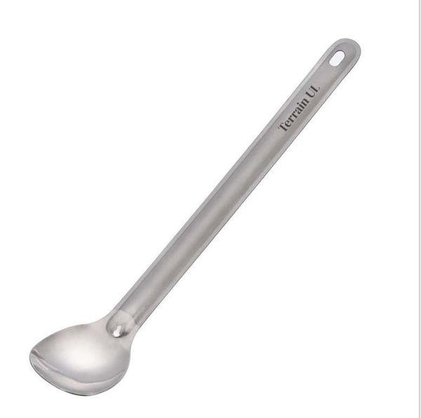 Titanium Long Handle Polished Bowl Spoon