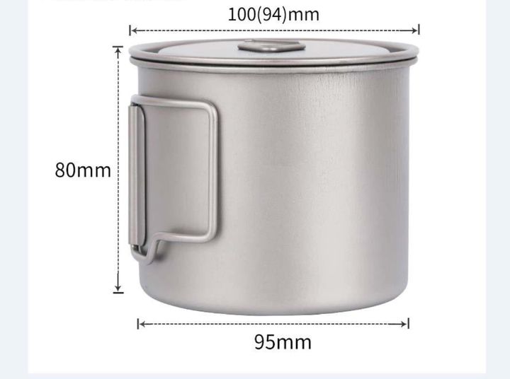 550 ml Titanium Pot with Lid