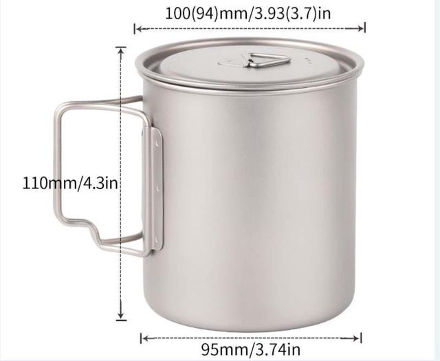 750 ml Titanium Pot with Lid