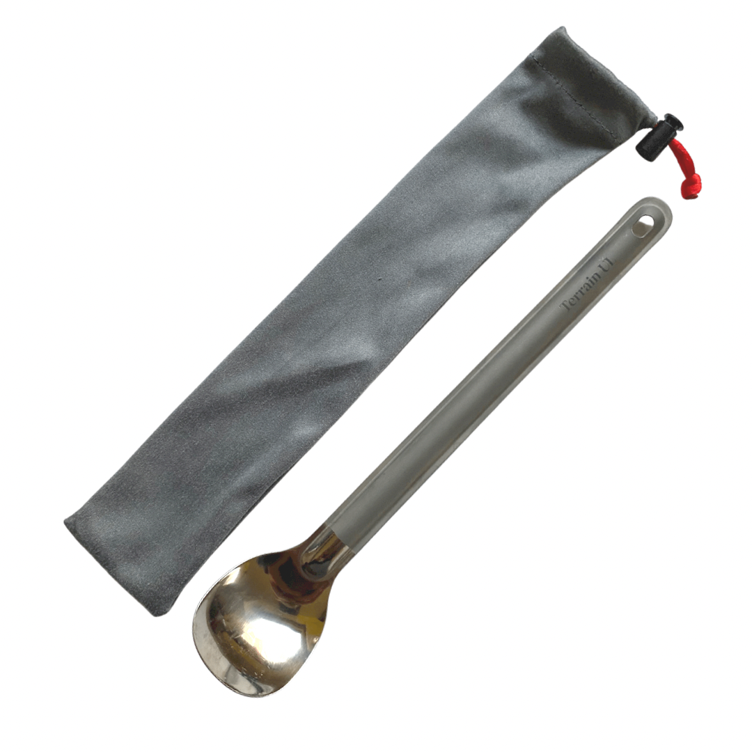 Titanium Long Handle Polished Bowl Spoon